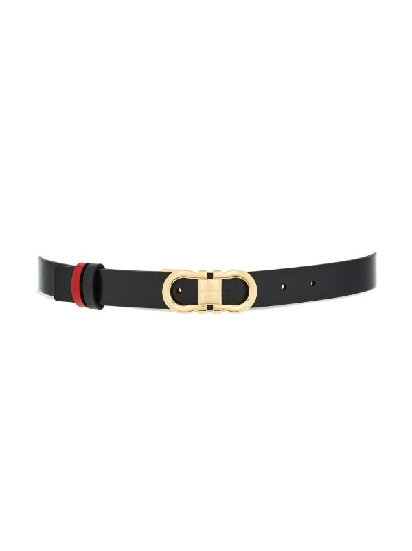 Double Gancini Reversible Leather Belt