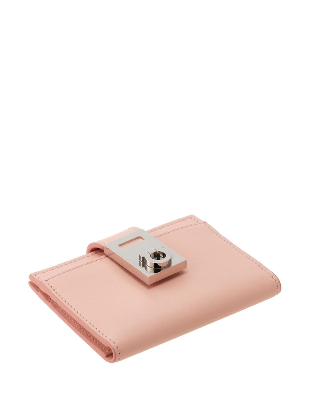 Shop Ferragamo Hug Gancini-plaque Leather Wallet In Pink
