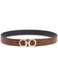 Ferragamo Gancini reversible leather belt - Black