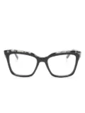 Karl Lagerfeld marbled-pattern square-frame glasses - Black