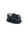 BabyWalker whipstitch-trim suede pre-walkers - Blue