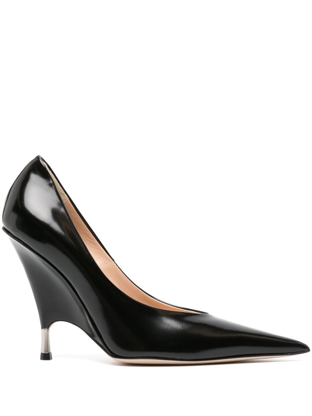 Leren pumps online zwart