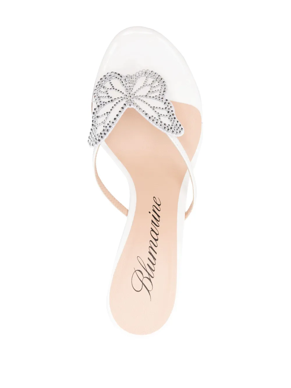 Blumarine 75mm butterfly-motif sandals White
