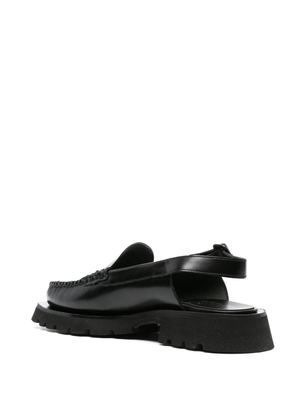 Shop Hereu Raiguer Leather Loafers In Black