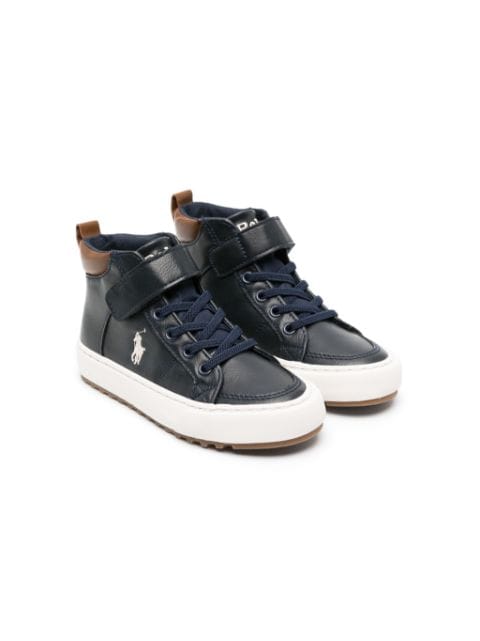 Ralph Lauren Kids Polo Pony-embroidered high-top sneakers