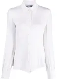 Moschino flared-hem silk shirt - White