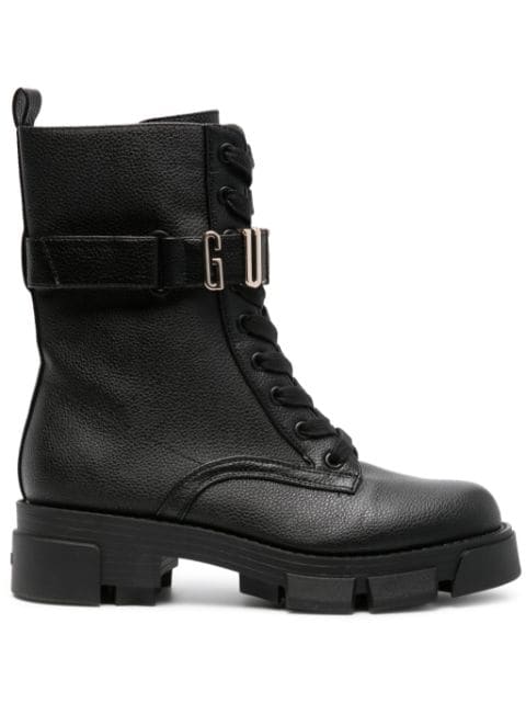 GUESS USA Madox logo-plaque boots