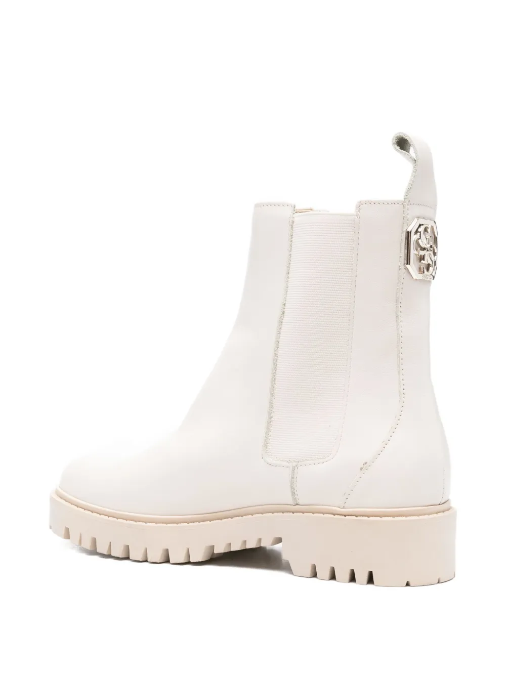Guess Usa Elastic-panel Chelsea Boots In Neutral