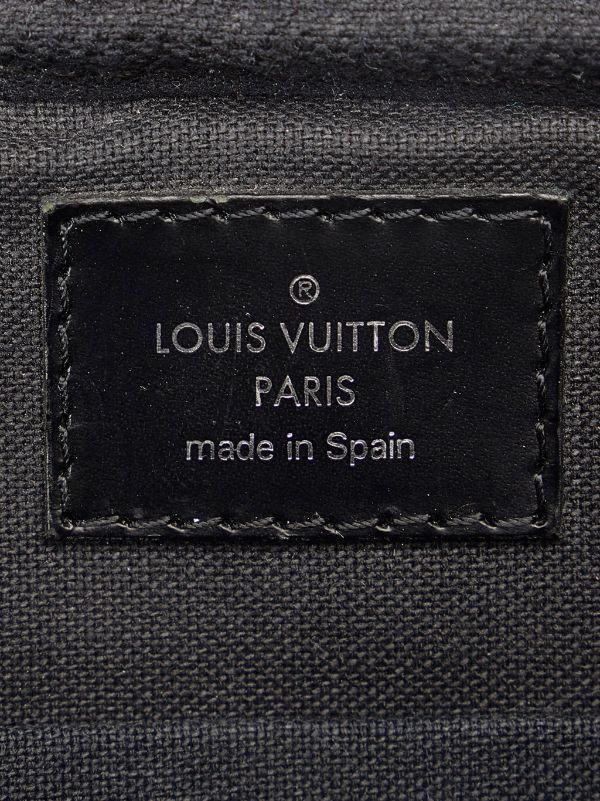 Louis Vuitton Ambler Black Canvas Backpack Bag (Pre-Owned)