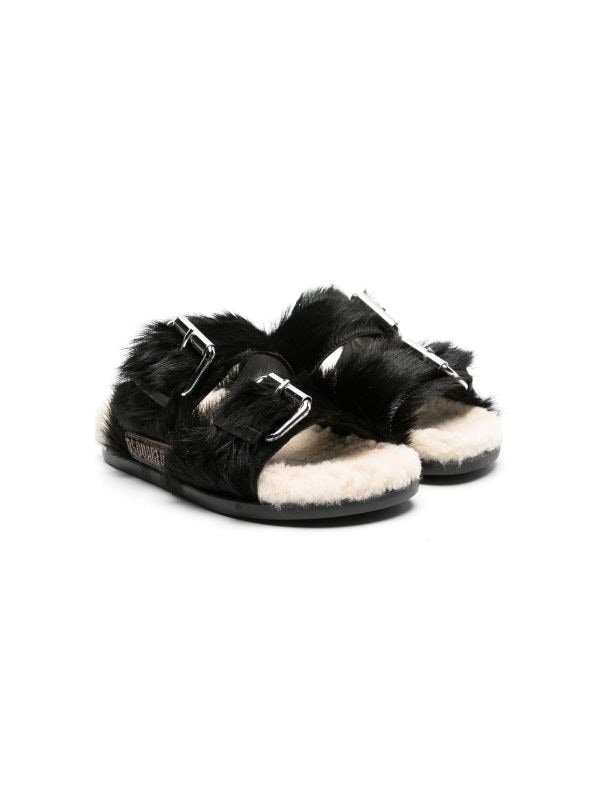 Kids faux fur slides new arrivals