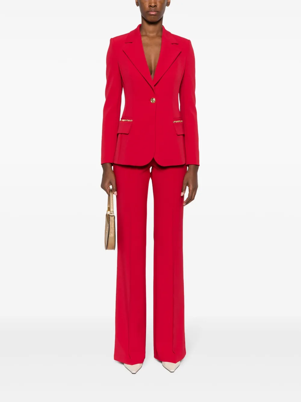 Elisabetta Franchi Flared broek - Rood