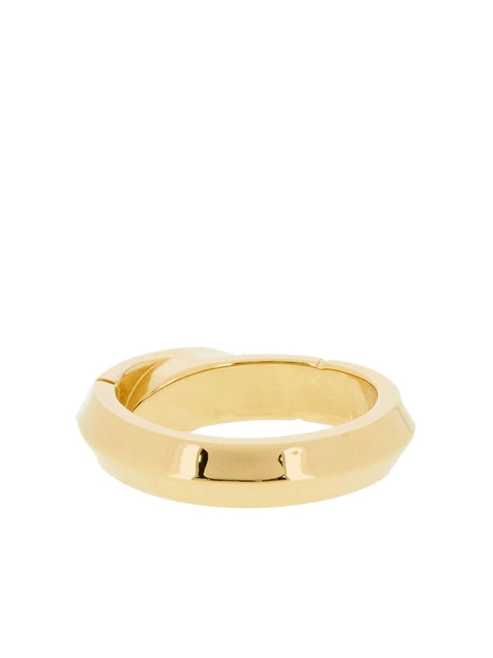 Shop Ferragamo Gancini Foulard Ring In Gold