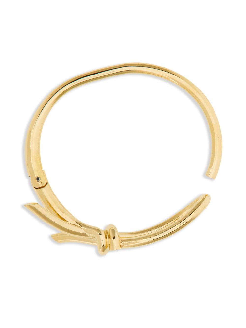 Shop Ferragamo Asymmetric Bow Bracelet In Gold