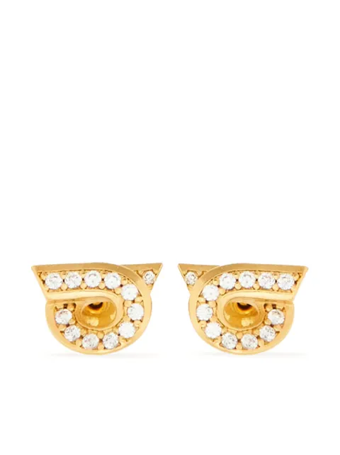 Ferragamo Gancini rhinestone-embellished earrings