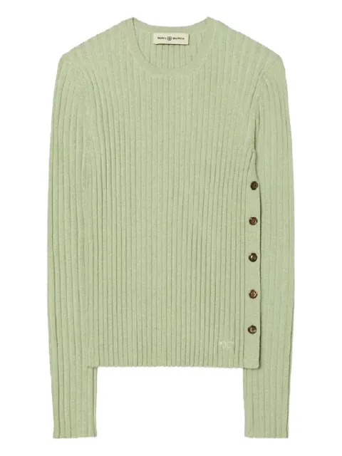 Tory Burch ribbed button-detail top
