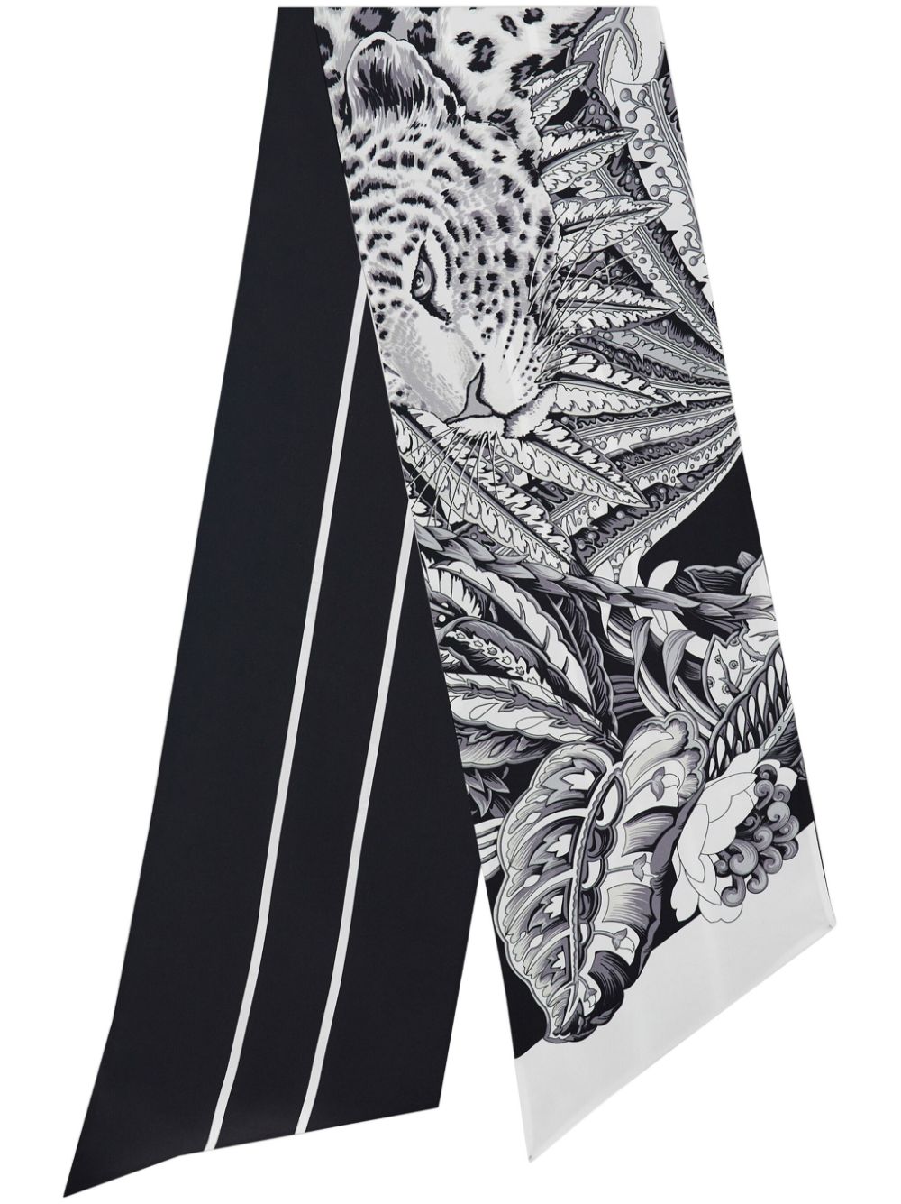 Ferragamo Togo-print Silk Bandeau Scarf In Black