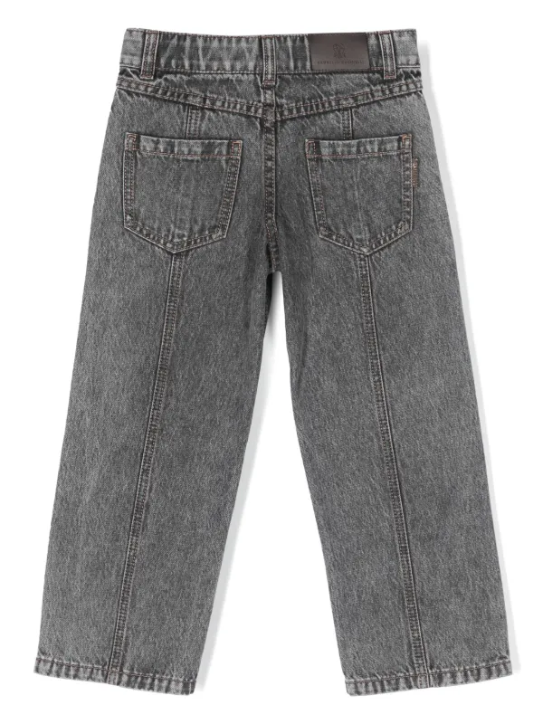 ★大人気商品★ Brunello Cucinelli Kids ストレートジーンズ | グレー パンツ