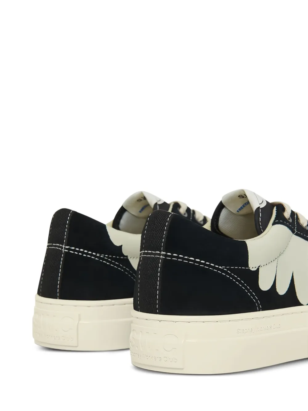 Stepney Workers Club Leren sneakers Zwart