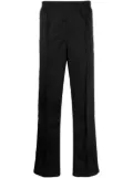 Needles logo-embroidered straight-leg trousers - Black