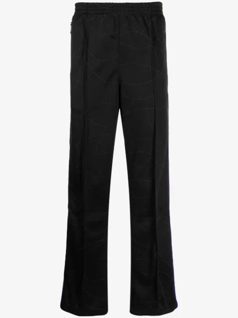 Needles logo-embroidered straight-leg trousers