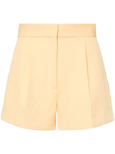 SANDRO pleated cotton tailored shorts