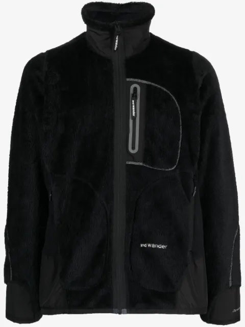 and Wander chamarra texturizada con logo bordado
