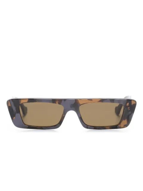 Gucci Eyewear lentes de sol con armazón rectangular estilo carey