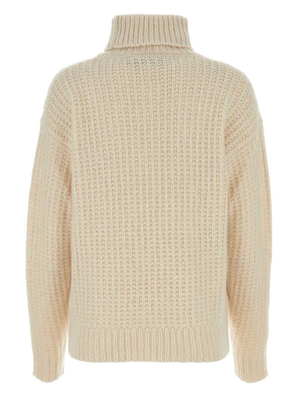 Gucci logo-embroidered knitted roll-neck jumper - Neutrals