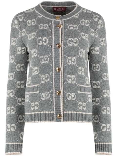 Gucci GG jacquard wool bouclé cardigan