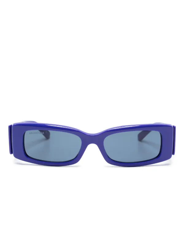 Balenciaga Eyewear ロゴアーム サングラス | ブルー | FARFETCH JP