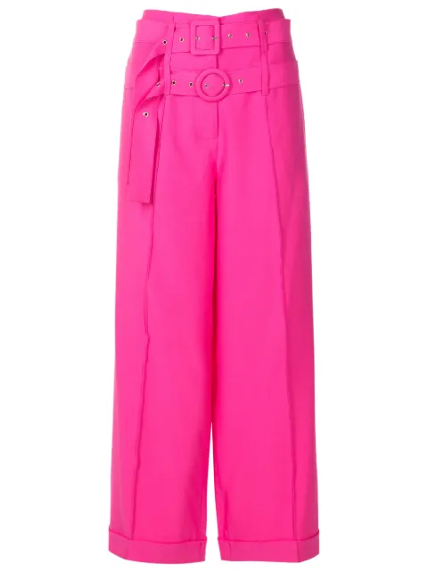 Gloria Coelho pantalones estilo gabardina con cinturón