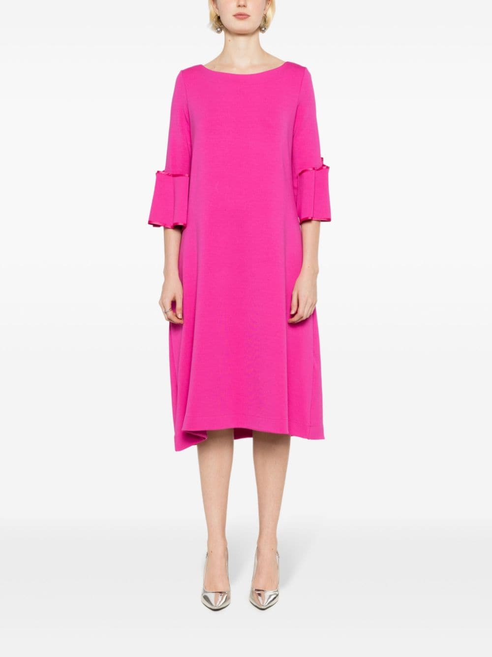 Gloria Coelho Midi-jurk met ruches - Roze