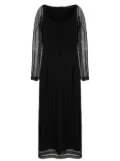 Gloria Coelho slit-sleeve mesh dress - Black