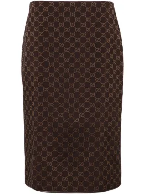 【GUCCI】pencil skirt with exposed zip detailing【ランク:A】 Gucci Pencil Skirts for Women - FARFETCH Saudi