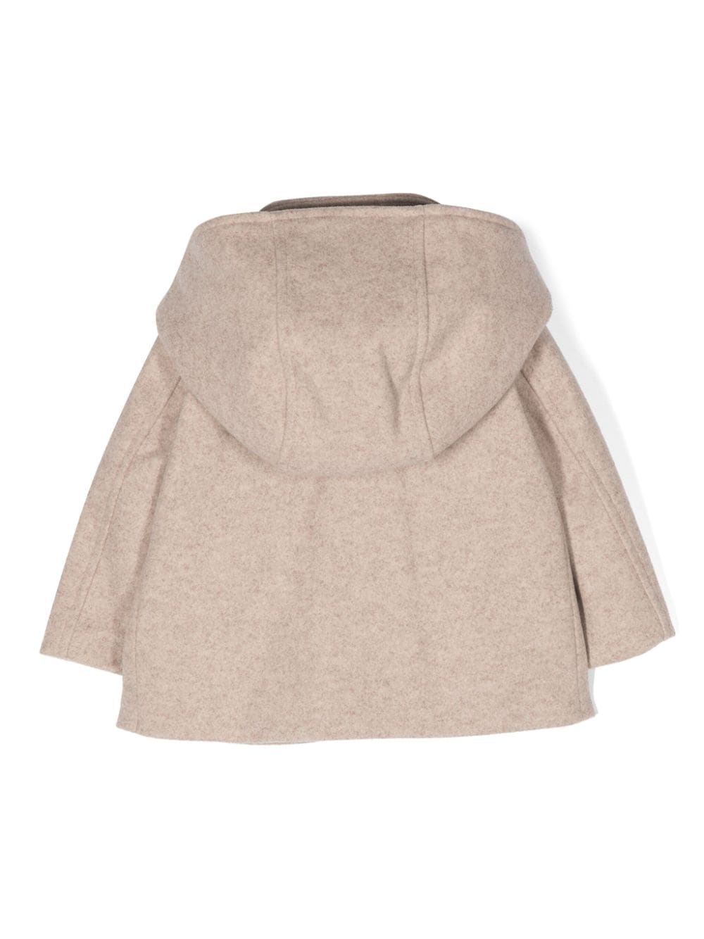 Shop Paz Rodriguez Logo-charm Hooded Duffle Coat In Neutrals