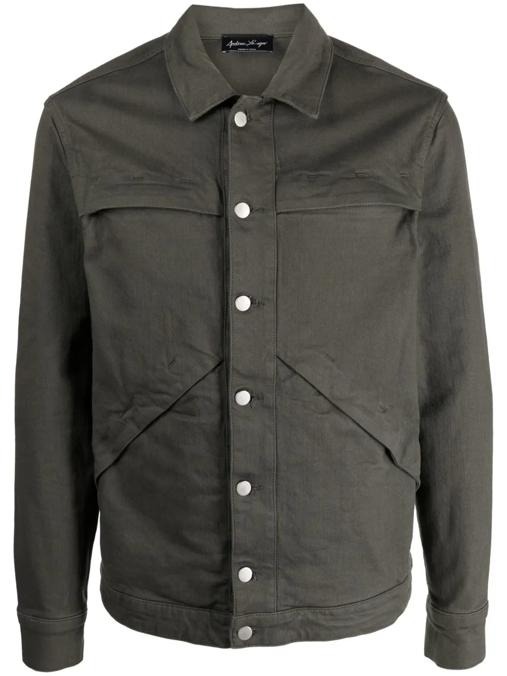 Andrea Ya'aqov Buttoned Cotton-blend Jacket In Green
