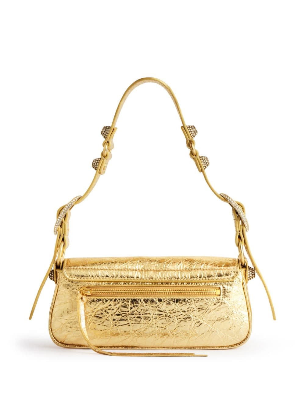 Shop Balenciaga Le Cagole Xs Sling Bag In Gold