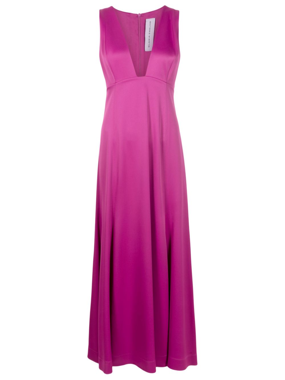 Gloria Coelho V-neck Midi Dress In Purple