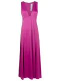 Gloria Coelho plunging V-neck midi dress - Purple