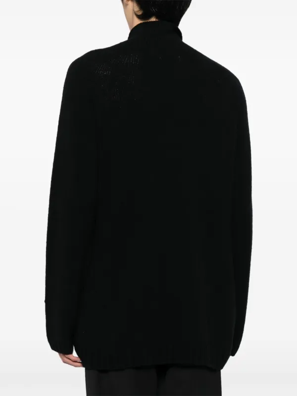 Yohji Yamamoto ファンネルネック カーディガン | ブラック | FARFETCH JP