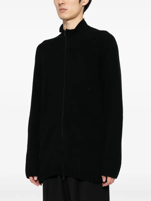 Yohji Yamamoto ブラック カーディガン Yohji Yamamoto ファンネルネック カーディガン | ブラック | FARFETCH JP