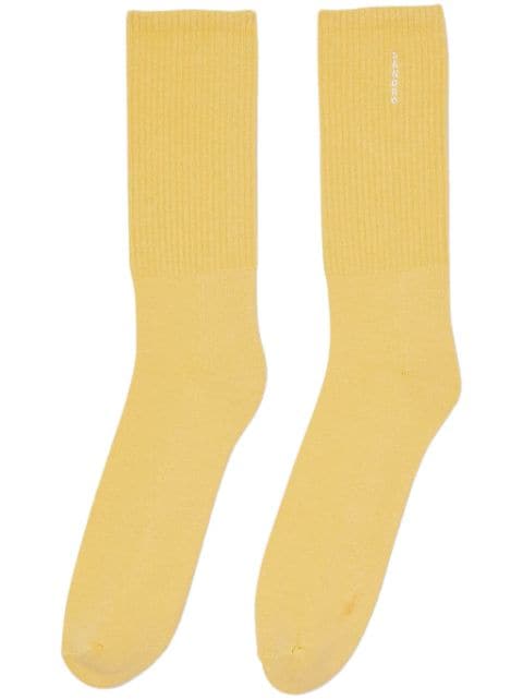 SANDRO logo-embroidered ribbed socks