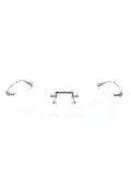 Montblanc frameless-design square-shape glasses - Silver