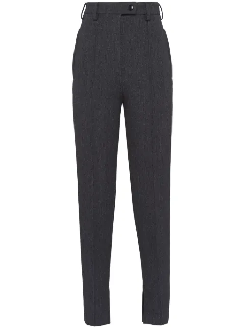 Prada high-rise natté trousers