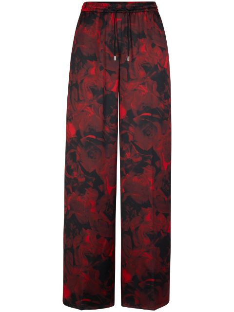 HUGO abstract-print straight-leg trousers