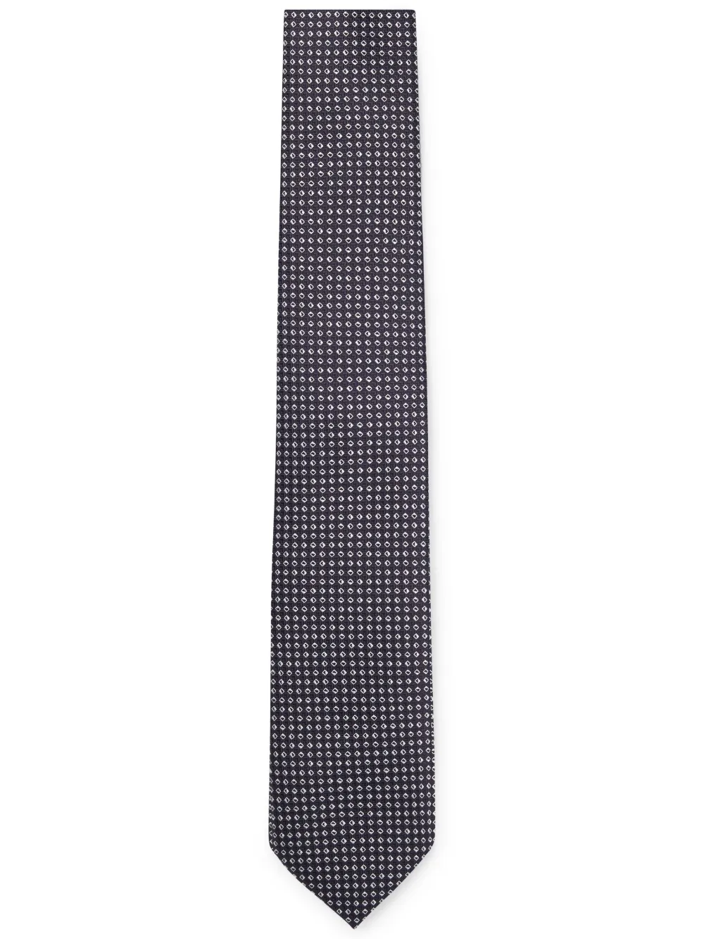 Hugo Boss Silk-jacquard Tie With Micro Pattern In Blue