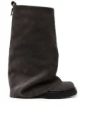 The Attico Robin layered suede boots - Grey