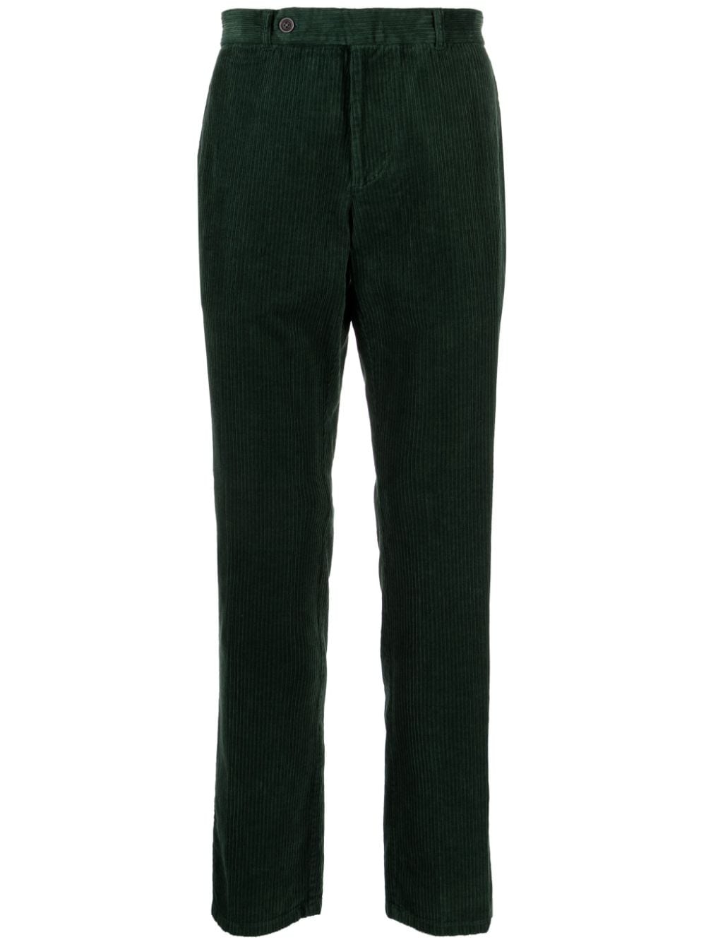 Man On The Boon. Garment-dyed Corduroy Straight-leg Trousers In Green