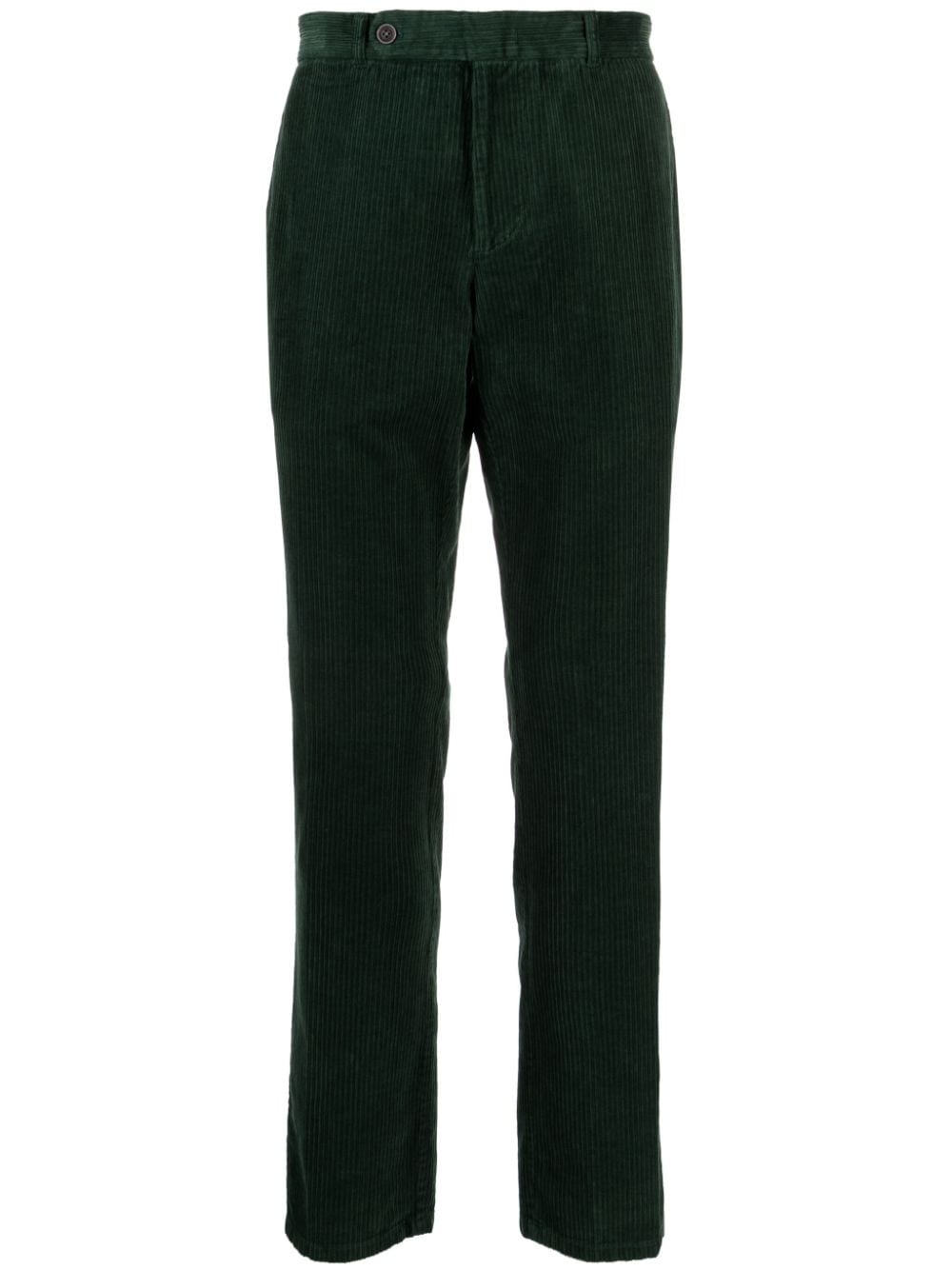 garment-dyed corduroy straight-leg trousers