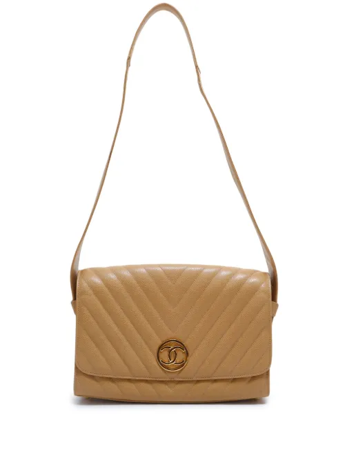 Sac porté épaule Chevron Flap (1995-1996) - CHANEL Pre-Owned - Modalova